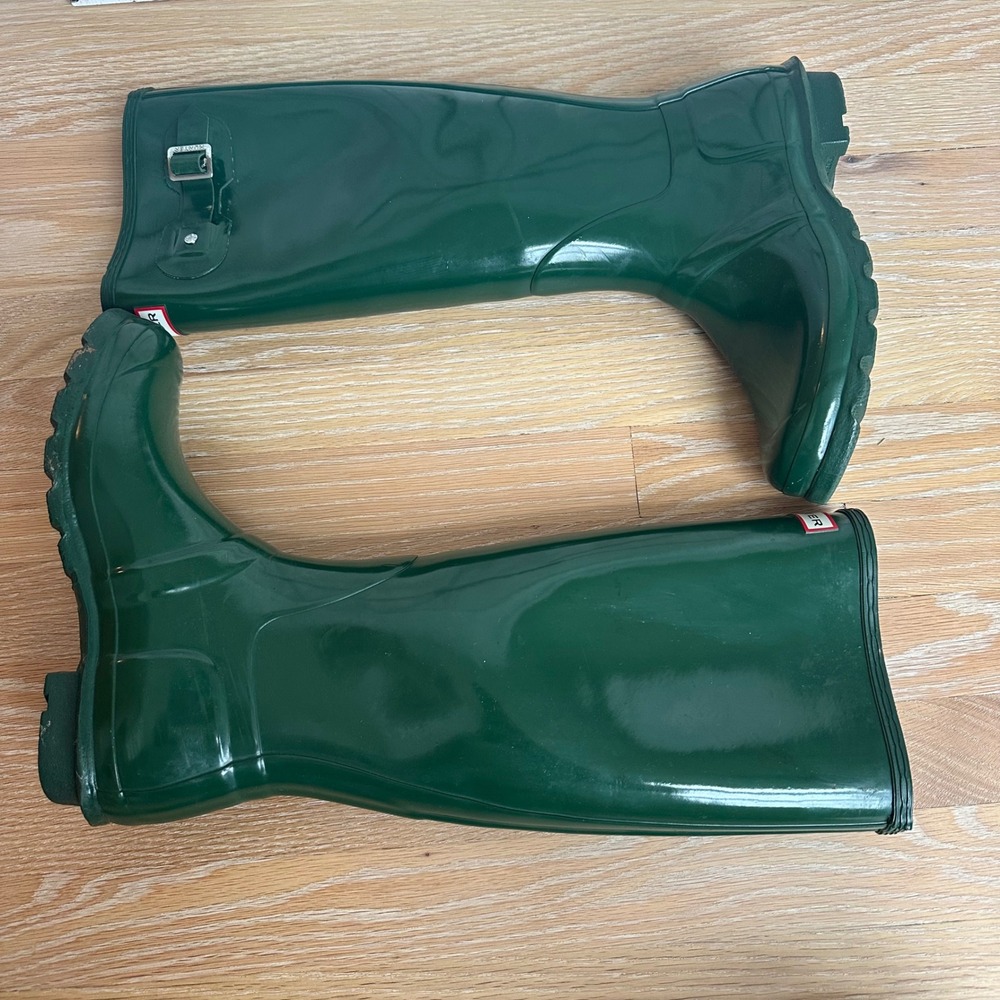 Hunter Womens Original Tall Rain Boot Gloss Green 8 - Picture 4 of 8